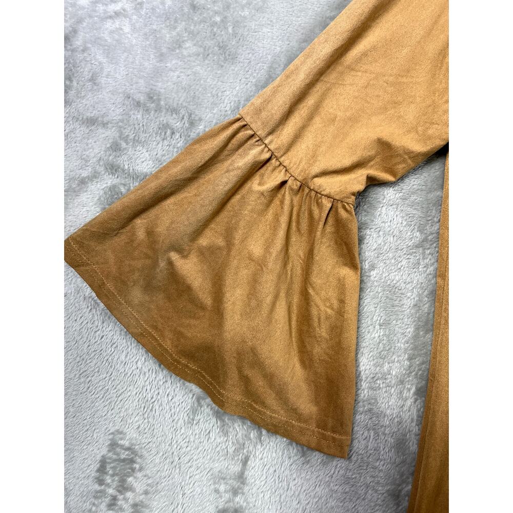 Simply Southern Tan Bell Sleeve Western Mini Dress Large - Picture 4 of 6